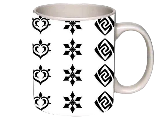 Чашка Стихии Геншин импакт Genshin Impact Белый (z1365)