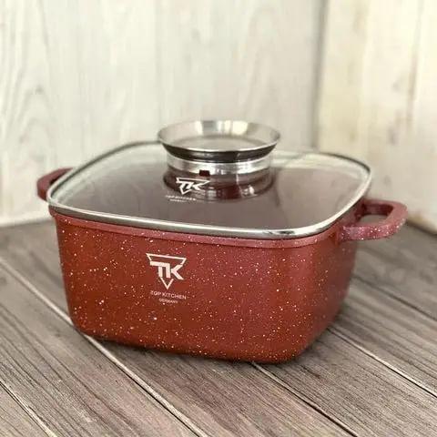 Набір посуду для індукції Top Kitchen TK-00025 з гранітним покриттям 6 предметів Червоний (2480495570) - фото 2