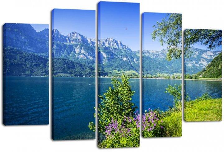 Картина модульная на холсте DK Озеро в горах 108x80 см (PLM5-247)
