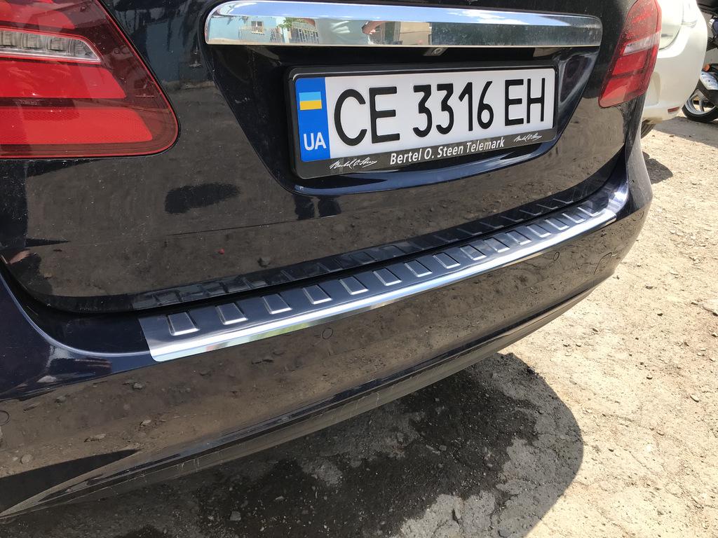 Накладка на задній бампер Carmos для Mercedes B-class W246 2011-2018 року нержавіюча сталь (66262) - фото 4