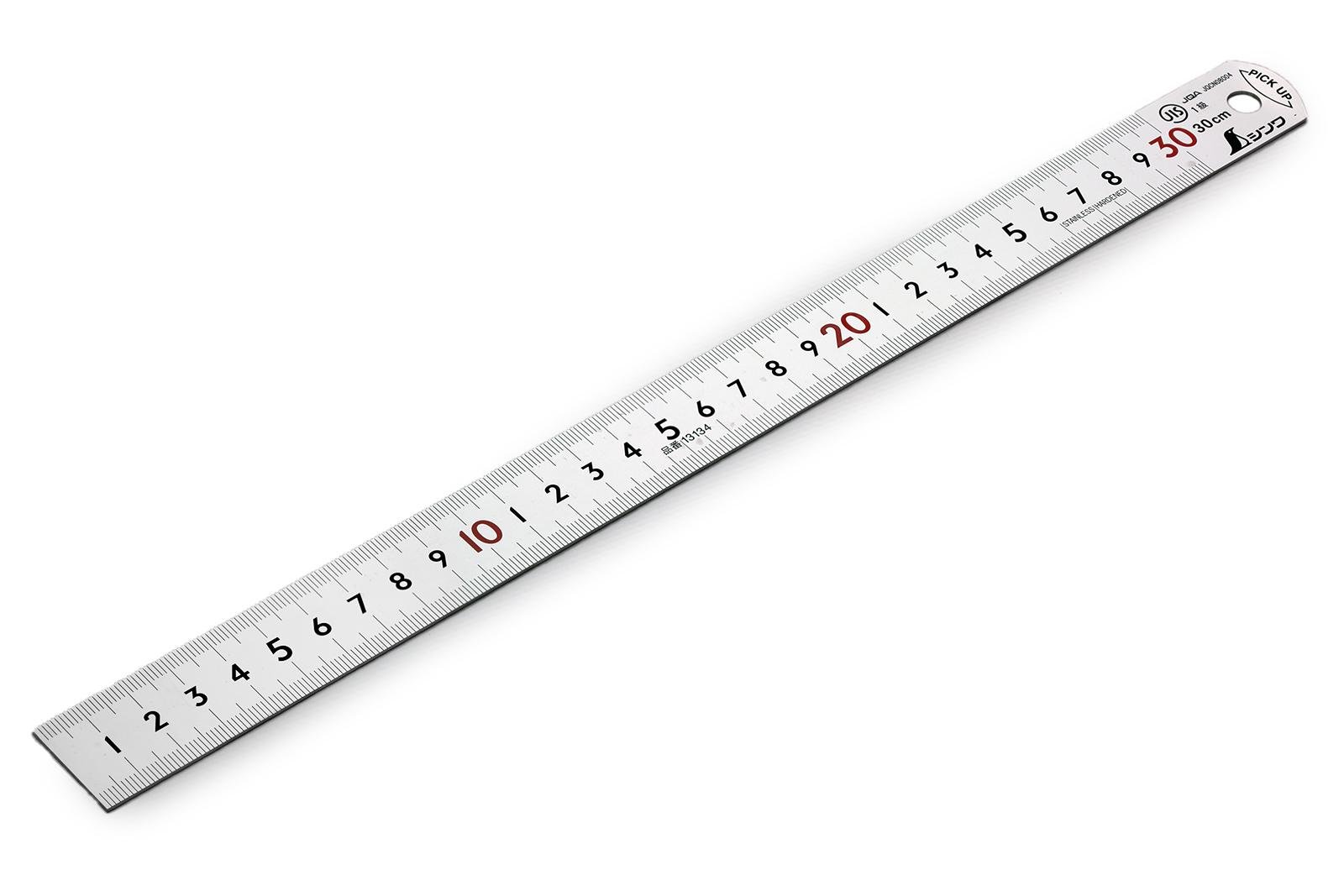 Линейка строительная Shinwa метрическая из нержавеющей стали 1 класс 300 мм (13134)