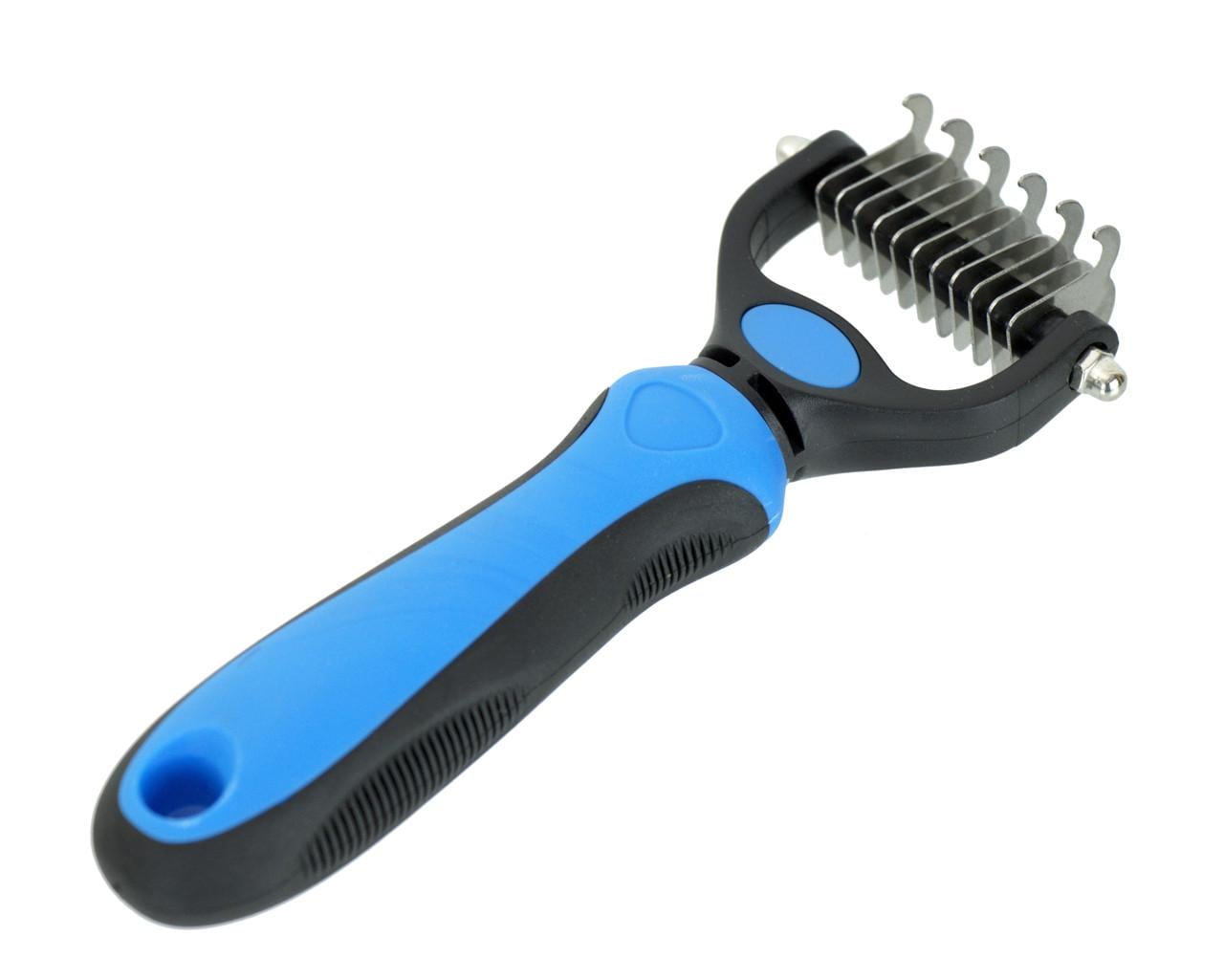 Щетка-дешедер для шерсти животных RIAS LK201 колтунорез 6,7 см Blue (3_05847)