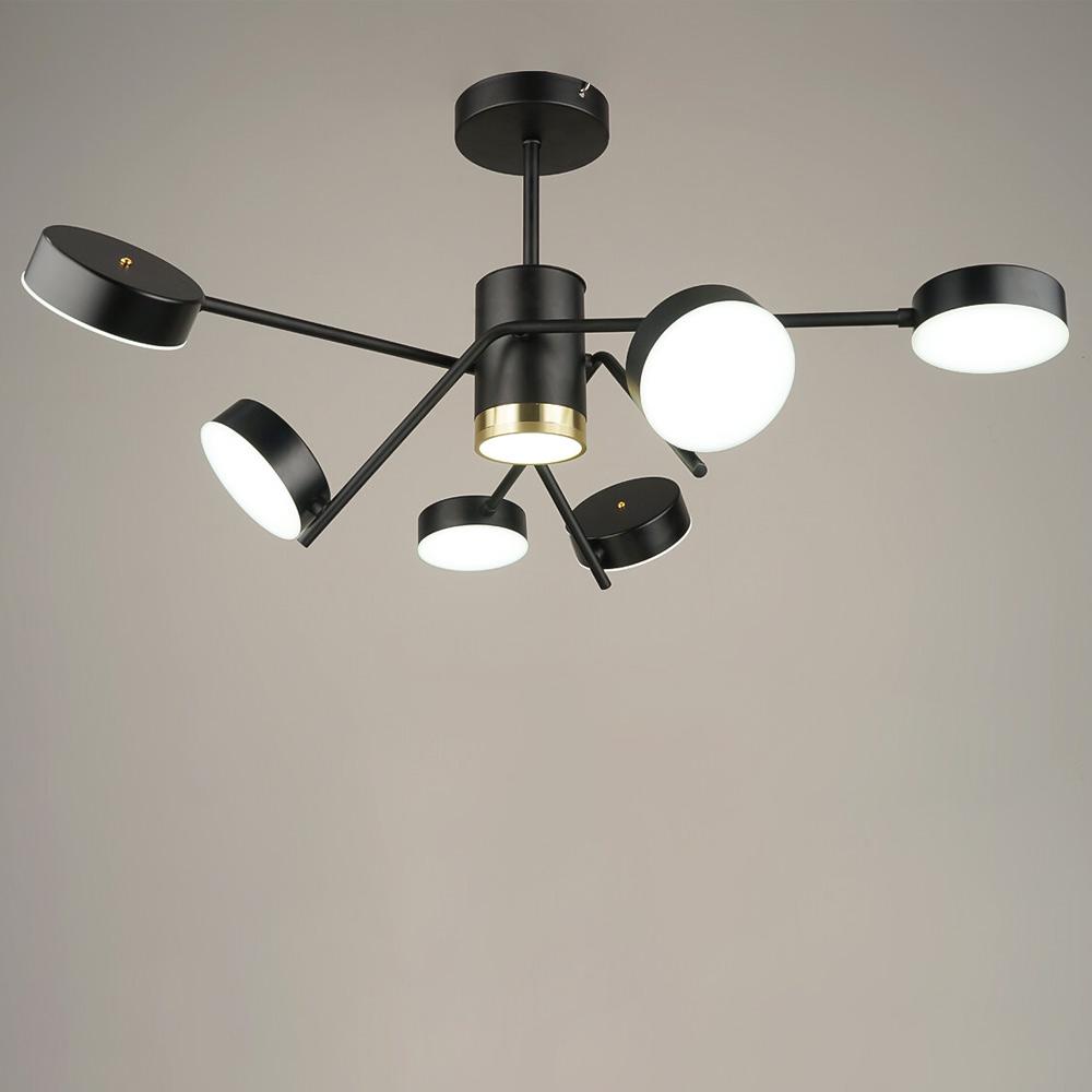 Люстра потолочная светодиодная акриловая Lighthouse LED SRS-19834/6 84W BK Черный Люстра потолочная светодиодная акриловая Lighthouse LED SRS-19834/6 84W BK Черный