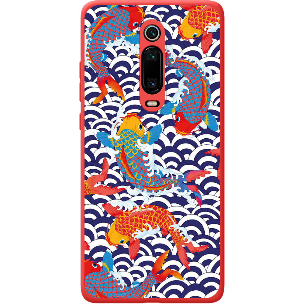 Чехол BoxFace Xiaomi Mi 9T / Mi 9T Pro Koi Fish Красный силикон (37376-up2477-43048)