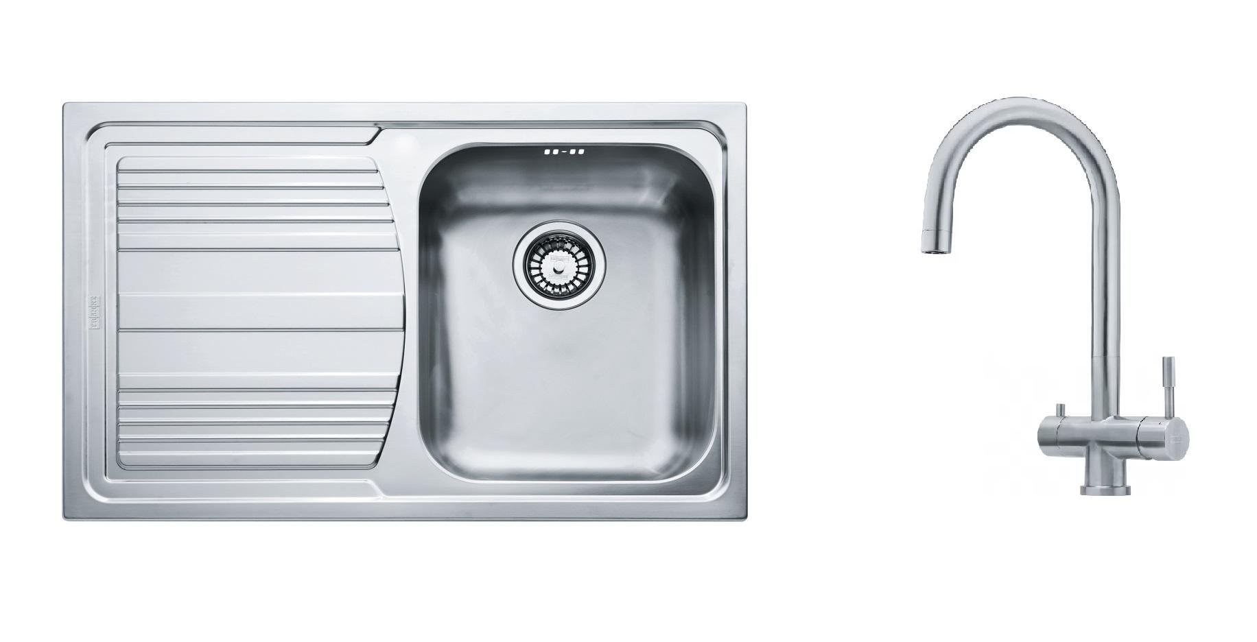 Комплект из мойки Franke Logica Line LLL 611-79 101.0381.809 и смесителя Franke Eos Clear Water 120.0179.979