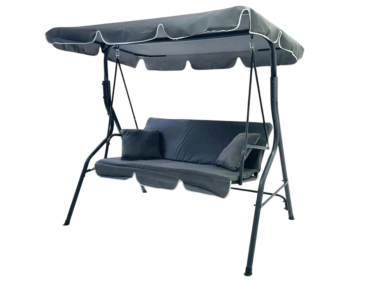 Качели для сада с навесом JustGarden 3-х местная Серый (25505338)