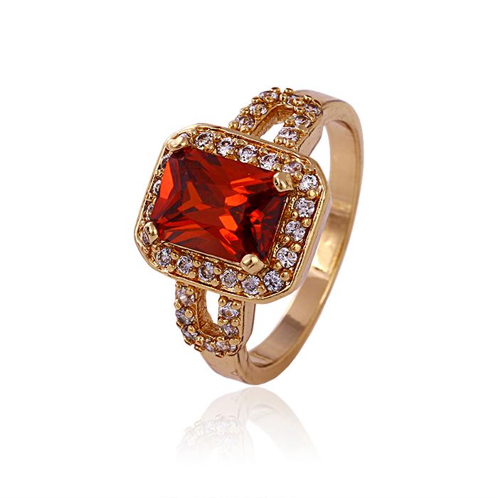 Кольцо с цирконами X11147 Italina р. 19 Красный