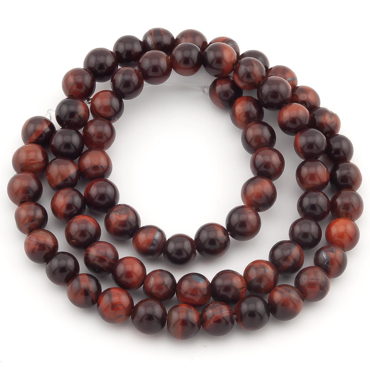 Буси Бичаче око намистини з натурального каменю 6 мм 37 см 1 шт. (НК0653ш68)