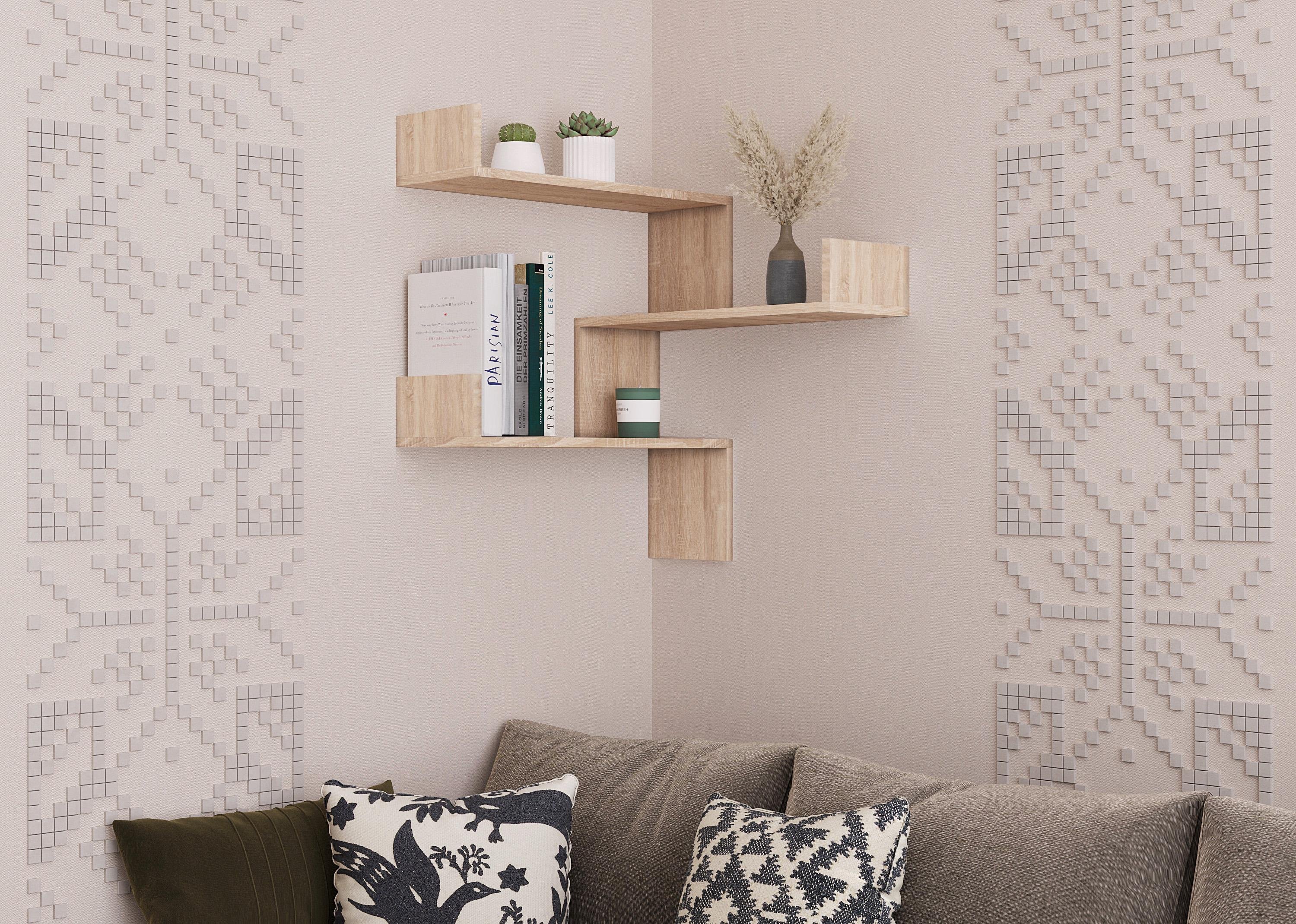 Полиця кутова P-10 600х748х200 мм Дуб сонома