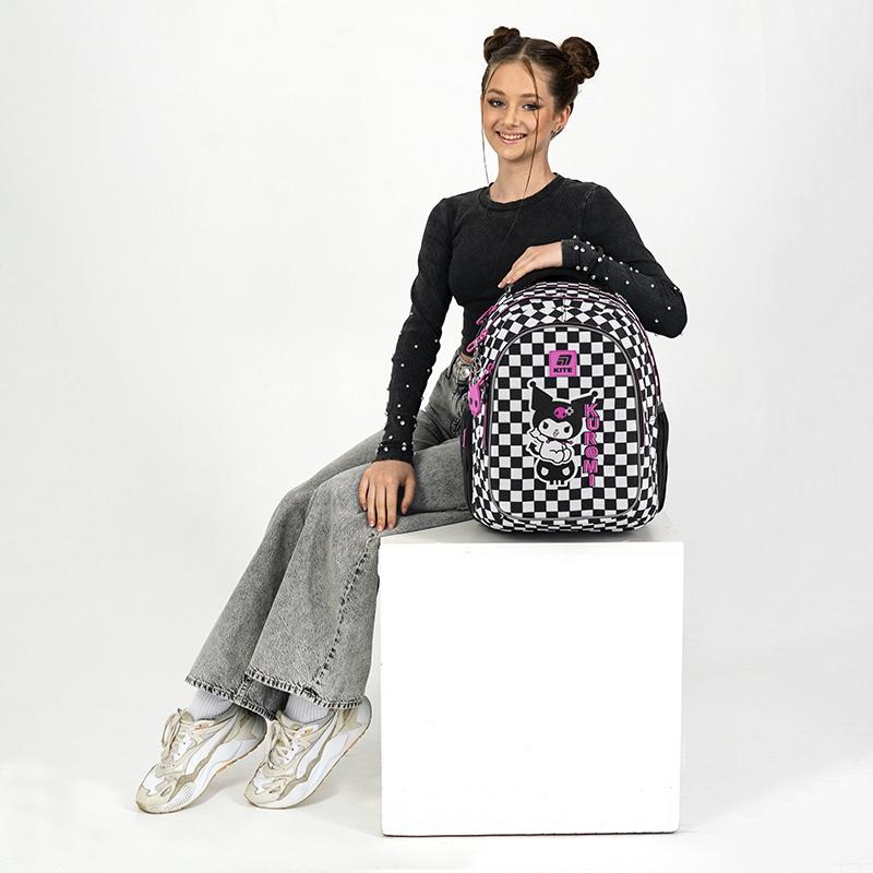 Школьный рюкзак KITE Education teens HK25-8001M Kuromi с ортопедической спинкой (995345) - фото 11 Школьный рюкзак KITE Education teens HK25-8001M Kuromi с ортопедической спинкой (995345) - фото 11