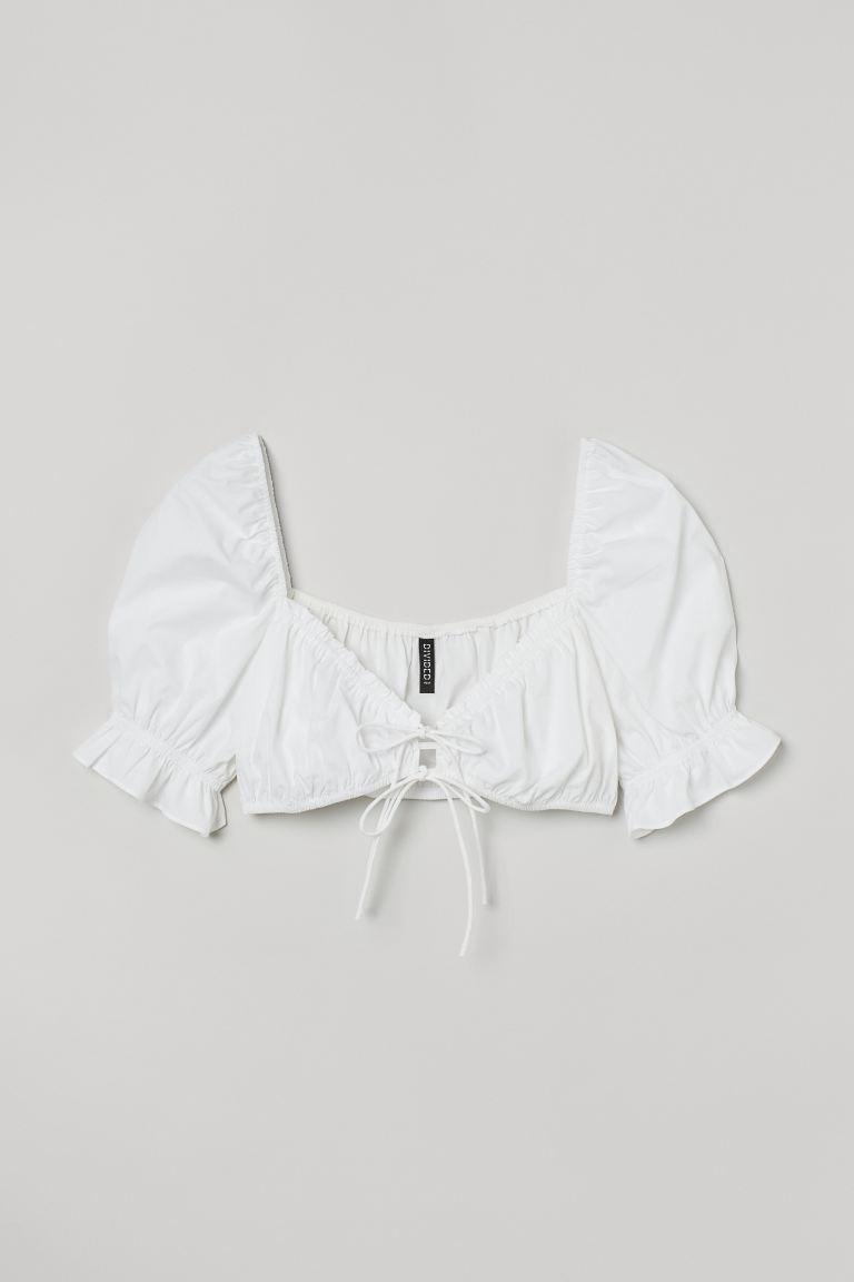 Топ H&M 975236 M Белый