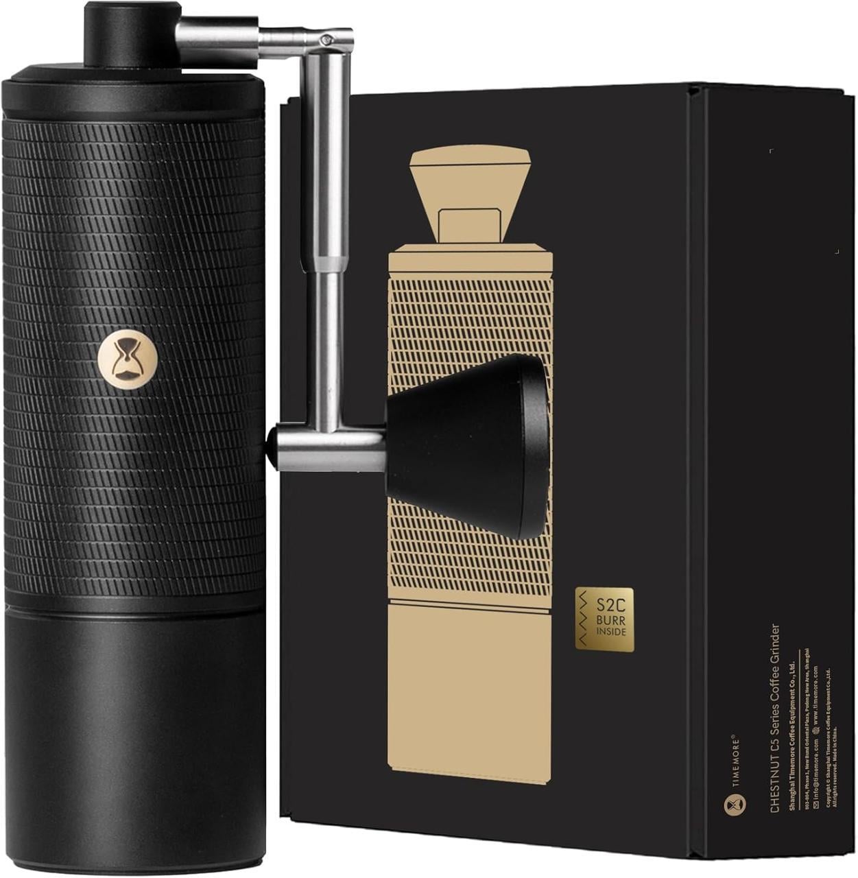 Кофемолка ручная Timemore Chestnut C5 ESP Pro со стальными жерновами Black (C5ESP PRO Black)