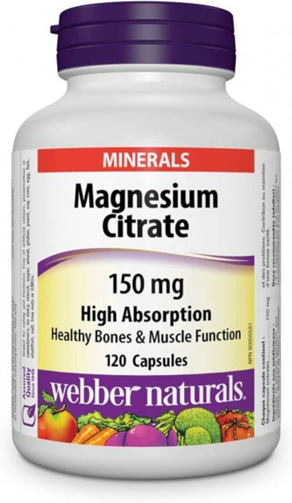 Магний цитрат Webber Naturals Magnesium Citrate 150 mg 120 caps