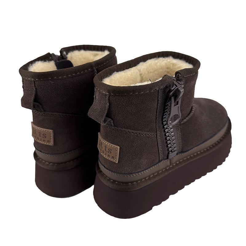 Угги женские на молнии 2048-24 p. 39 24,5 см Шоколадный - фото 4