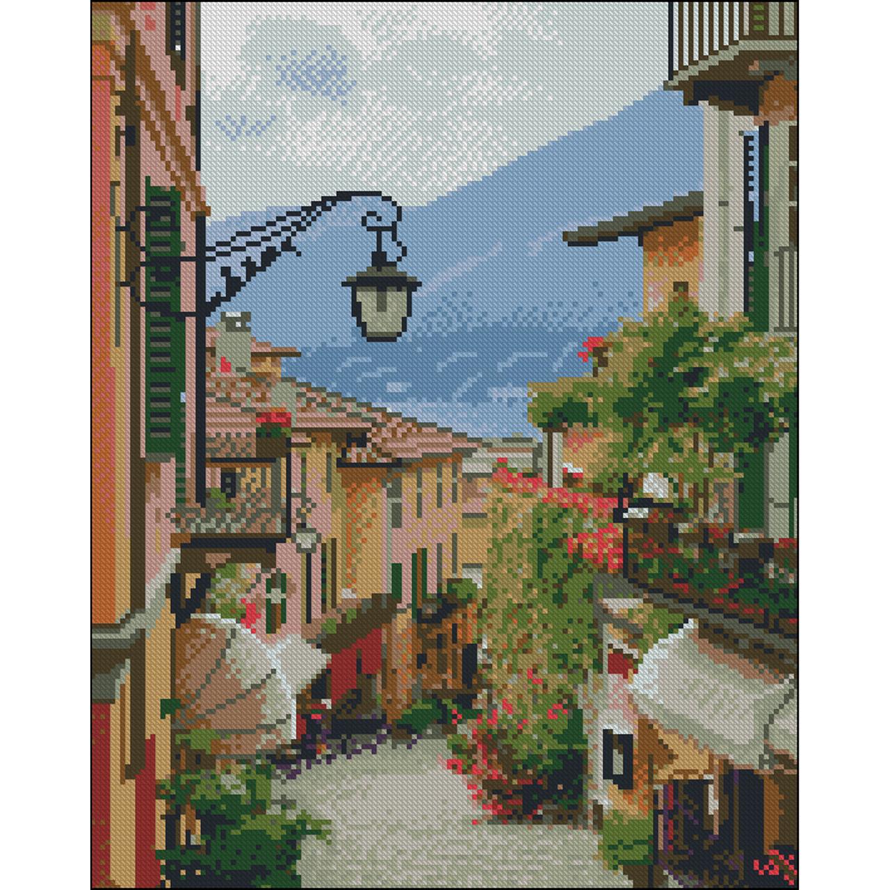 Алмазная мозаика Strateg Пейзаж без подрамника 40х50 см (ZAV4050-31)