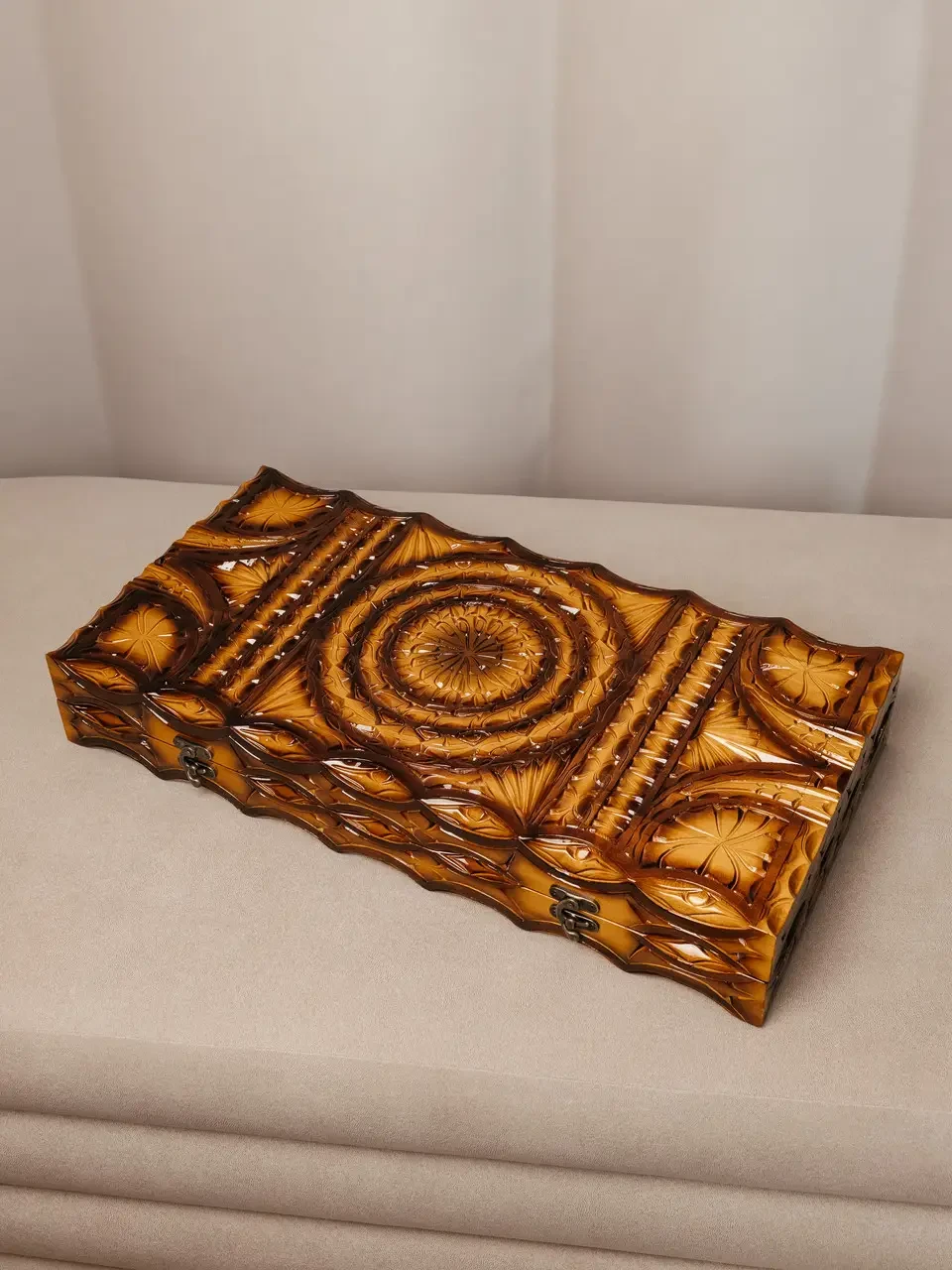 Нарды деревянные премиум резные с изображением льва Carloteka (2567632917)