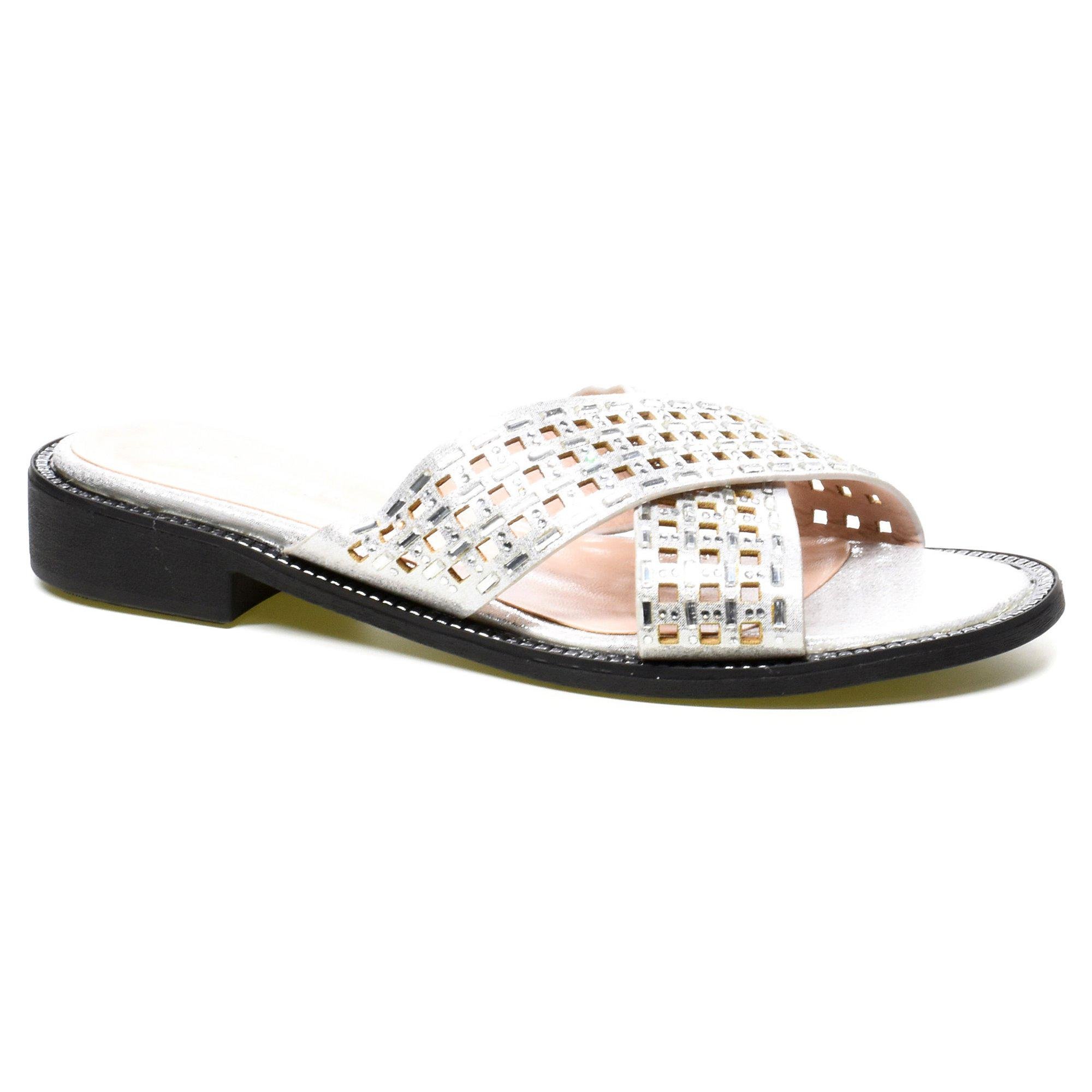 Шльопанці жіночі Loris Bottega р. 37 Срібний (069725-37)