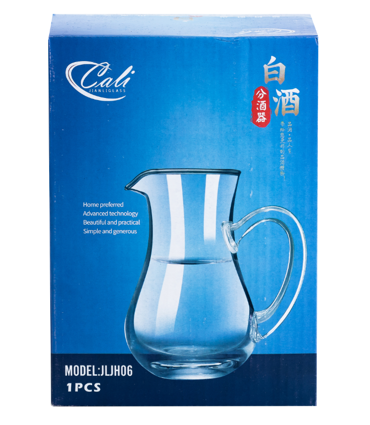Кувшин Cali из толстого стекла фигурный 1,2 л Прозрачный - фото 4