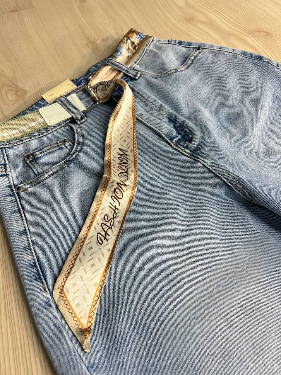 Шорты женские джинсовые Vindasion 4059 бермуды удлиненные с поясом-платком р. 25 Голубой (4150) - фото 3 Шорты женские джинсовые Vindasion 4059 бермуды удлиненные с поясом-платком р. 25 Голубой (4150) - фото 3