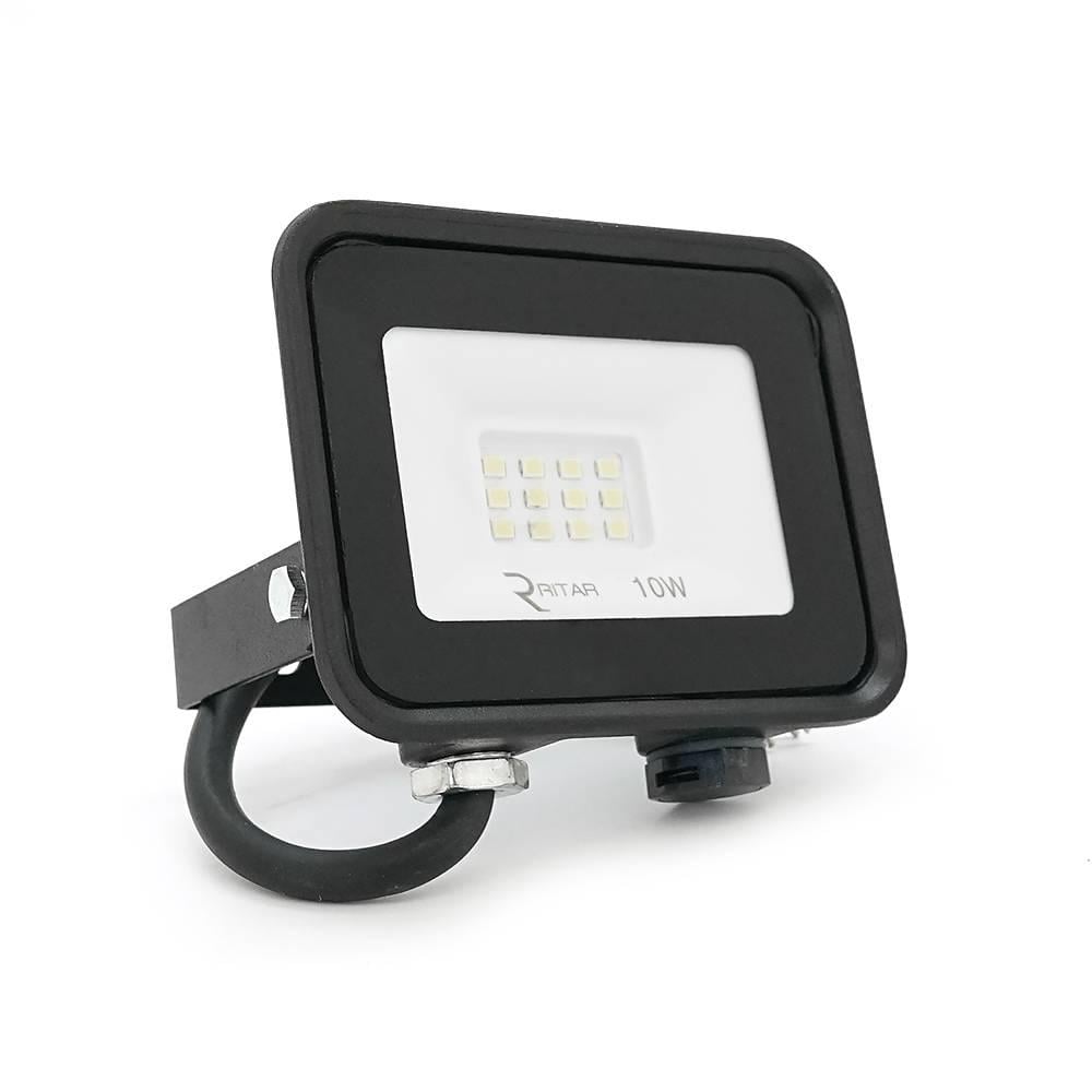 Прожектор LED RITAR RT-FLOOD10A SLIM 10W 12xSMD2835 IP65 1000Lm 6500K 80х90х25 мм (37881)
