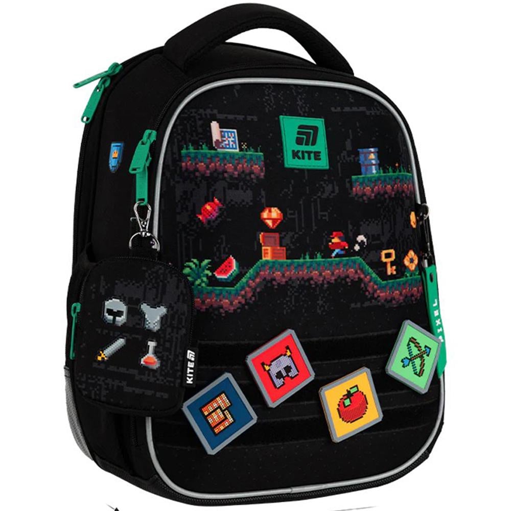 Школьный набор KITE Pixel Game рюкзак/пенал/сумка для обуви (SET_K25-555S-4)