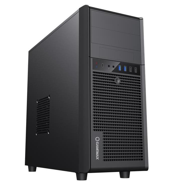 Корпус GameMax MT821, черный, без БП, Midi Tower, ATX / Micro ATX / Mini ITX, 1xType-C / 2хUSB 3.0 / 2хUSB 2.0, макс. CPU - 158 мм