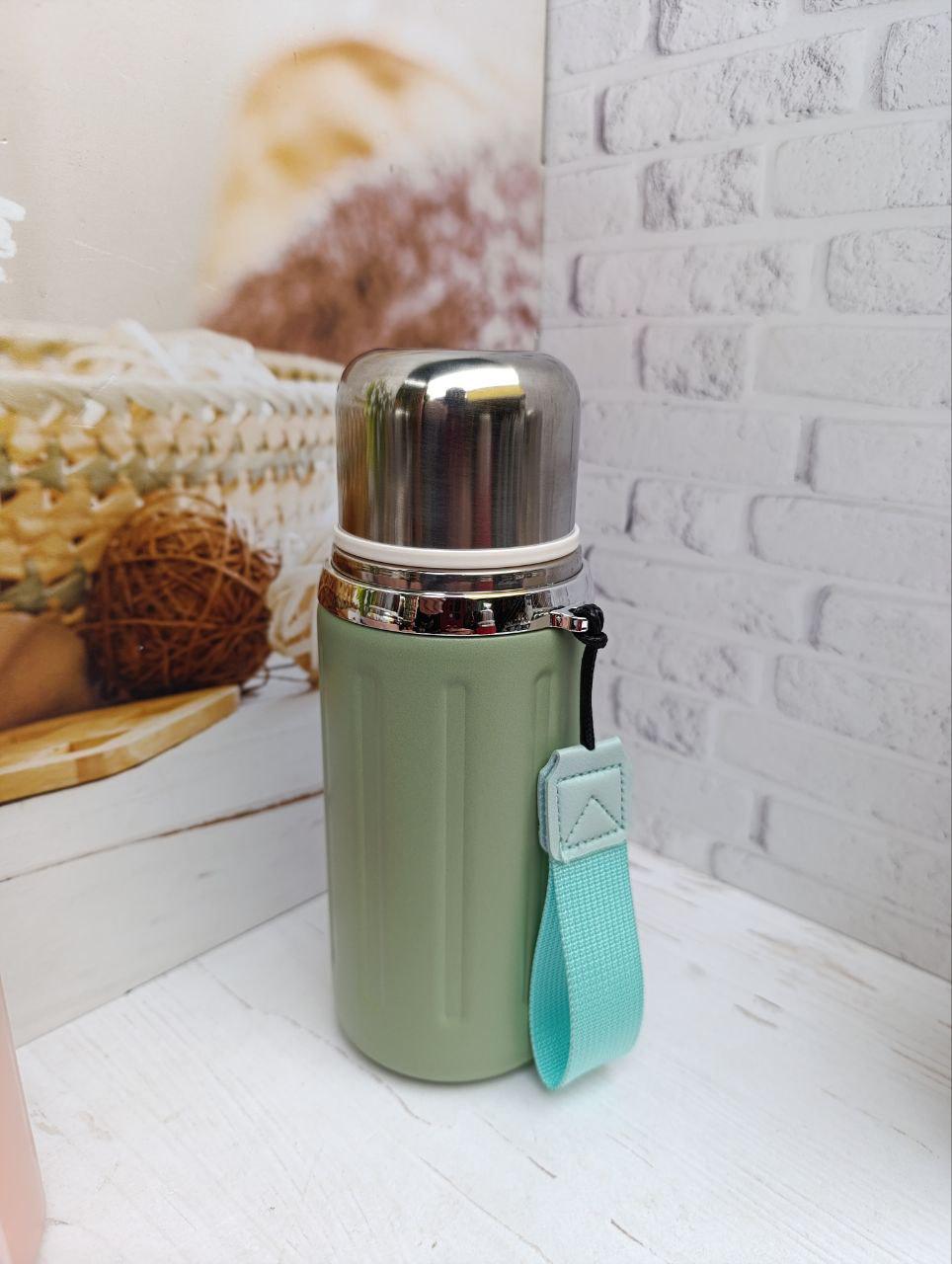 Термос Stenson MT-5349-0.6-1 з нержавіючої сталі 600 мл Бірюзовий (MT-5349-0.6-1)