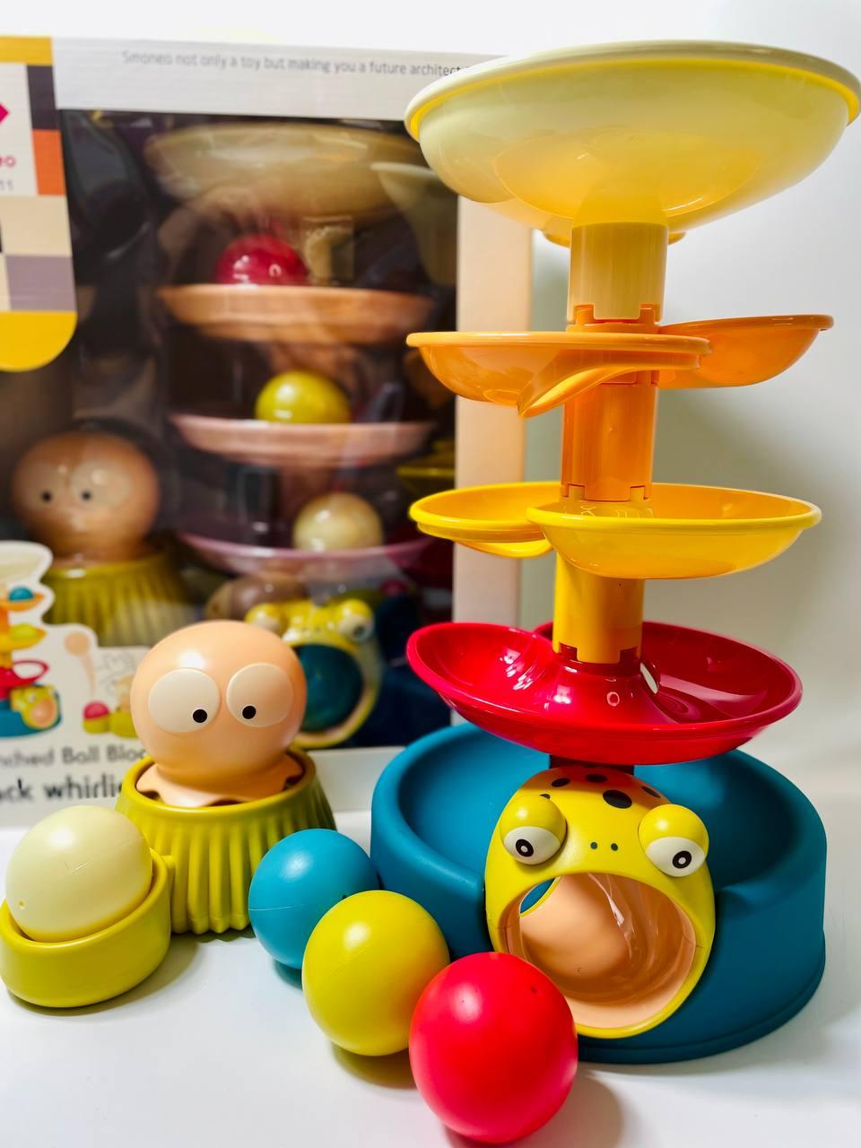 Игра с шариком 88011 16 2 цвета/5 уровней/4 шарика/катапульта