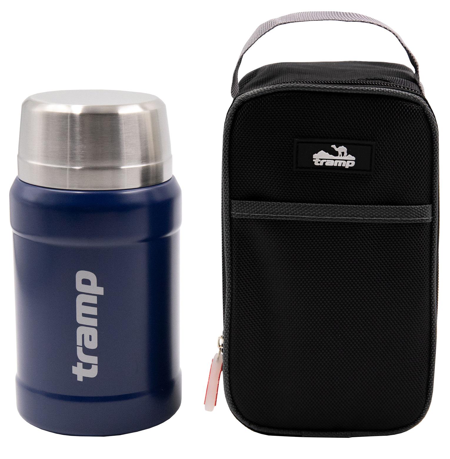 Термос Tramp харчовий 0,8 л у чохлі Темно-синій (TRC-132-blue) Термос Tramp харчовий 0,8 л у чохлі Темно-синій (TRC-132-blue)