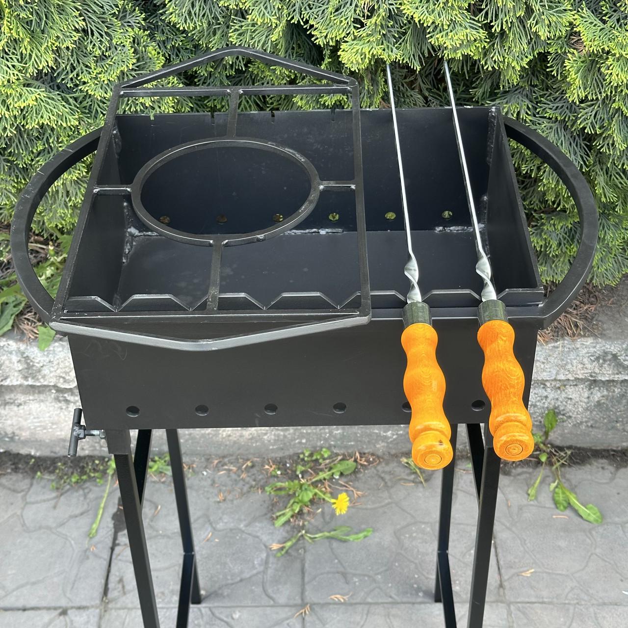 Мангал розбірний Гектор зі знімними ніжками на 6 шампурів 2 мм (MN6-2) - фото 7