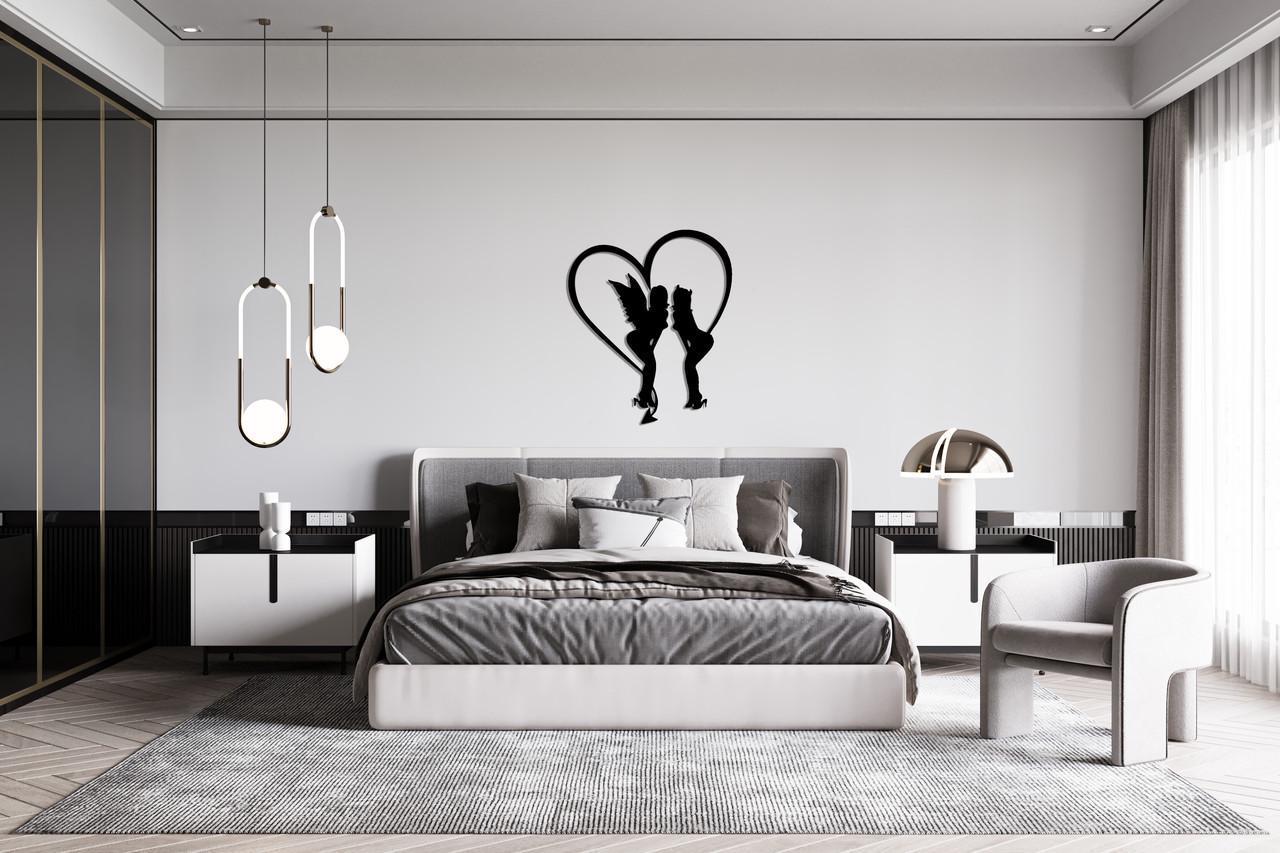 Декоративное панно на стену Upwood Decor Angel And Demon 94,4х80 см Black (1525163825)