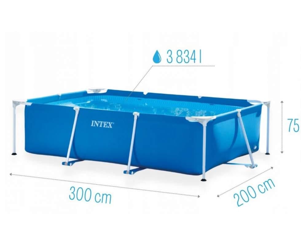Бассейн каркасный Intex 300 x 200 x 75 см Синий (28272) - фото 2