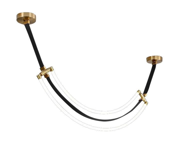 Люстра подвесная светодиодная Valeso THD63224-1200B 45W с металлическим креплением 4000К IP20 45W Черный (00000138935)