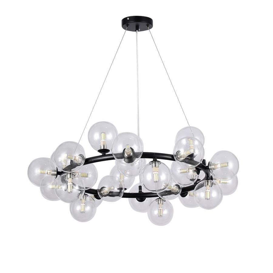 Люстра молекула подвесная Levistella 7841019-25 BK/CL плафоны прозрачные Черный