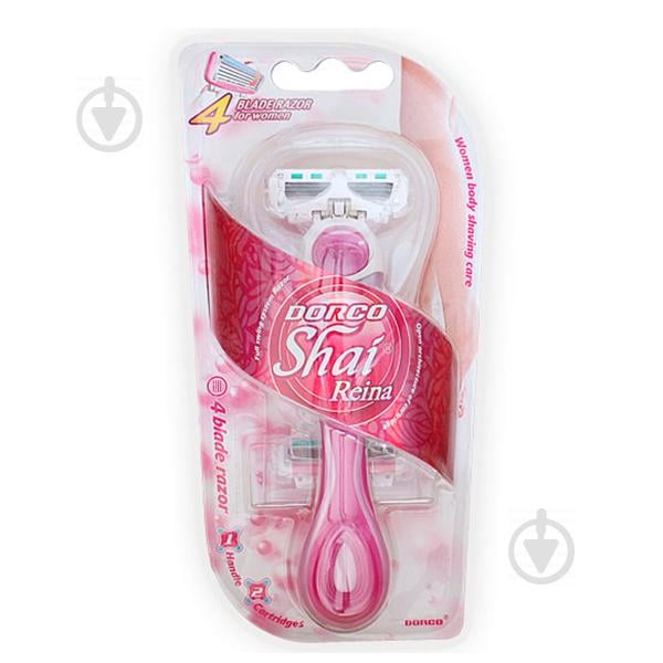 Бритва женская Dorco Shai Reina 4 лезвия + 2 сменные кассеты (3024) Бритва женская Dorco Shai Reina 4 лезвия + 2 сменные кассеты (3024)