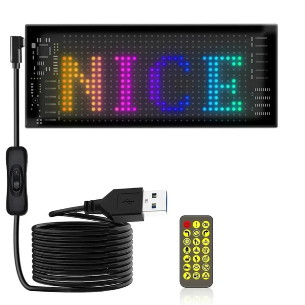 Табличка светодиодная Bluetooth-управлением/пультом/USB-подключением (25820996)