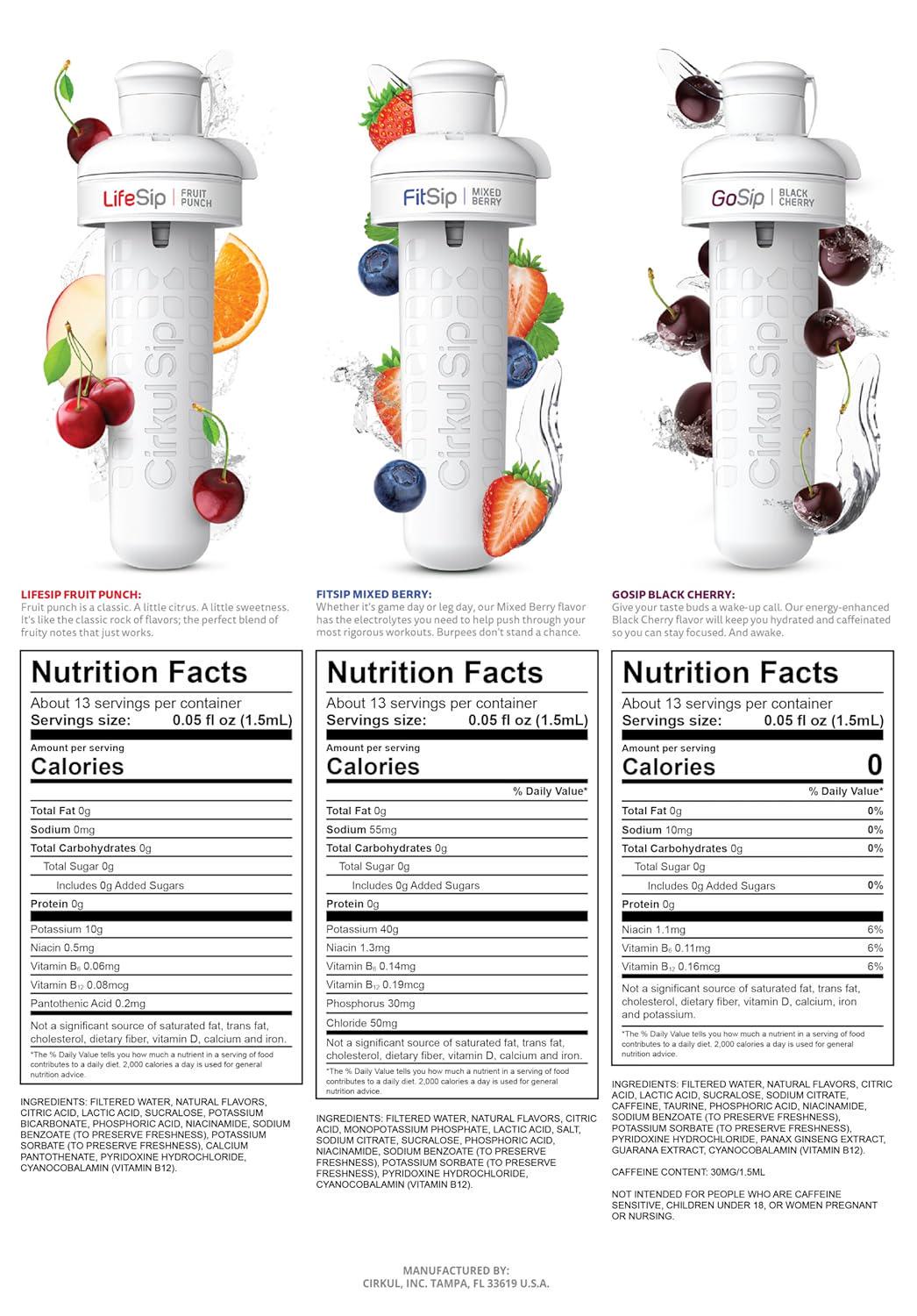 Стартовый набор Cirkul Starter Kit бутылка 650 мл с 3 вкусами (43238) - фото 3 Стартовый набор Cirkul Starter Kit бутылка 650 мл с 3 вкусами (43238) - фото 3