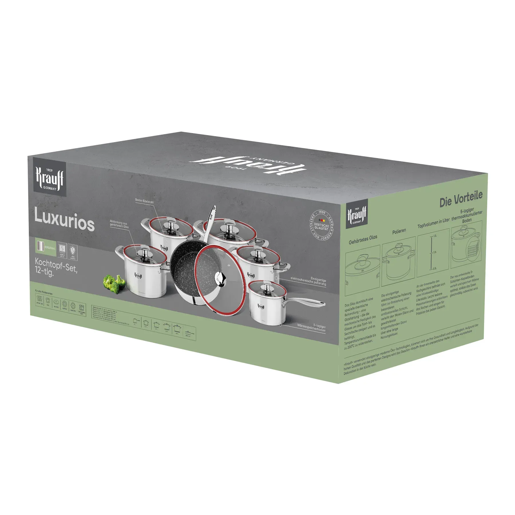 Набір посуду Krauff Luxurios з млинком для спецій 12 пр. (55-333-607) - фото 4 Набір посуду Krauff Luxurios з млинком для спецій 12 пр. (55-333-607) - фото 4