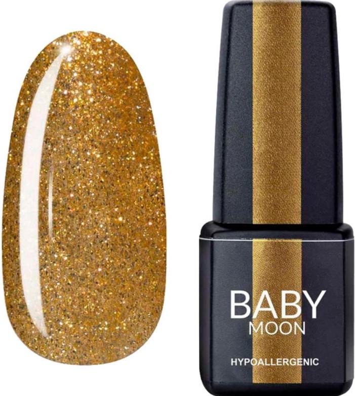 Гель-лак BABY MOON Dance Diamond Gel polish 6 мл №23 Золотой с блестками