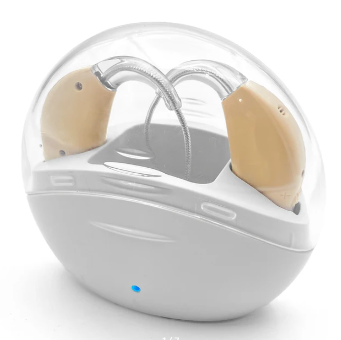 Слуховой аппарат Digital BTE заушный цифровой усилитель звука White/Beige (2221422633)