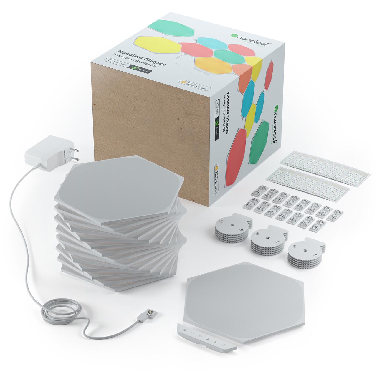 Розумна система освітлення Nanoleaf Shapes Hexagon Starter Kit Apple Homekit 15 шт. (1339356942) - фото 1