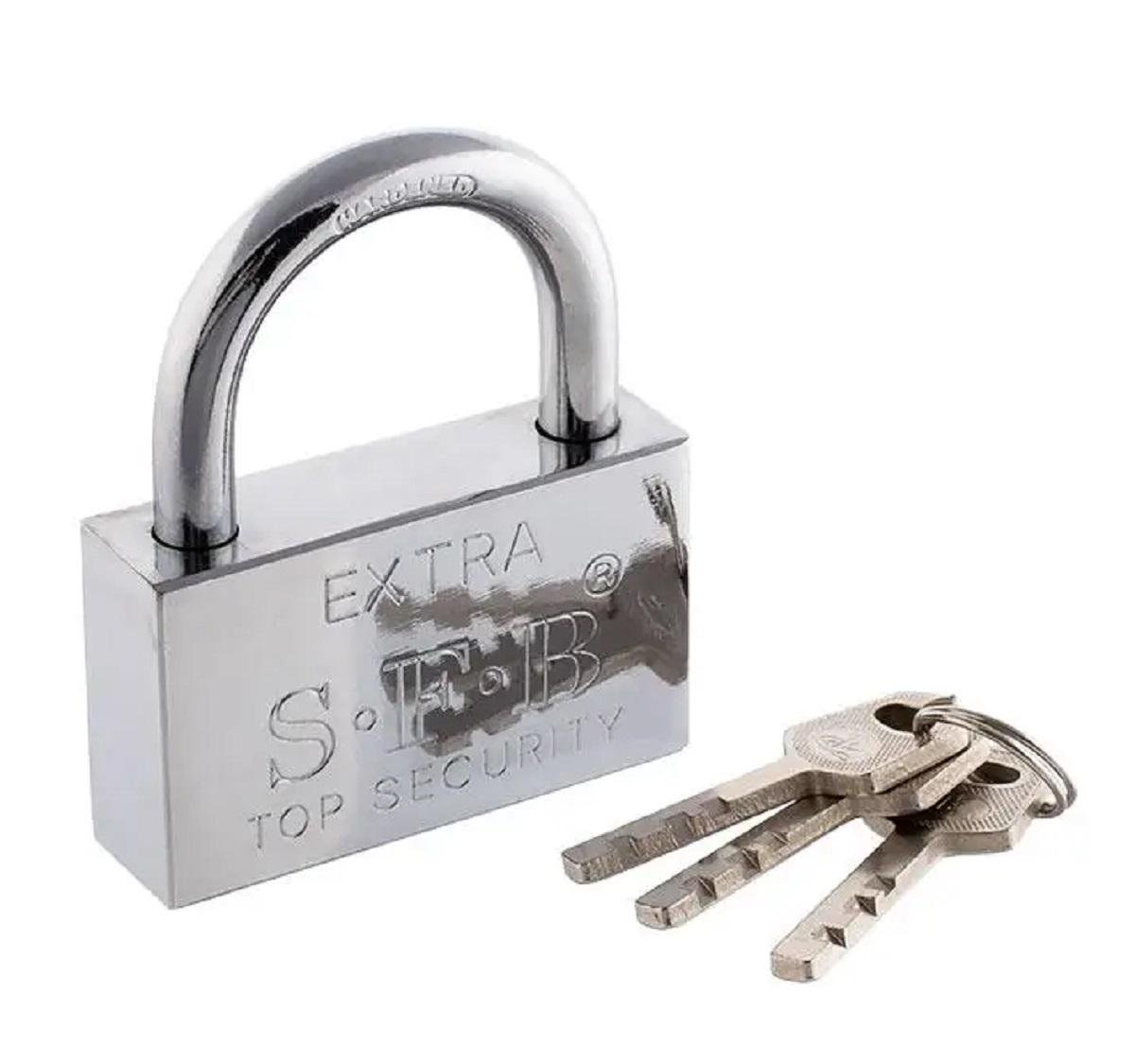 Замок навесной с ключом 30 мм Серебристый (Z-16-09-S)