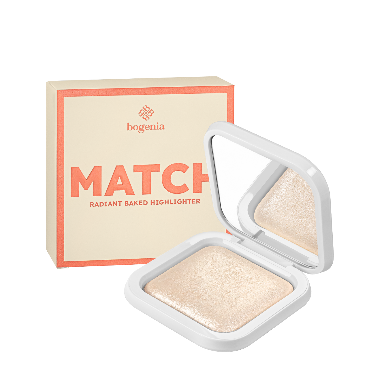 Хайлайтер запечений Bogenia Match Radiant Baked Highlighter 001 Айворі (BG671)