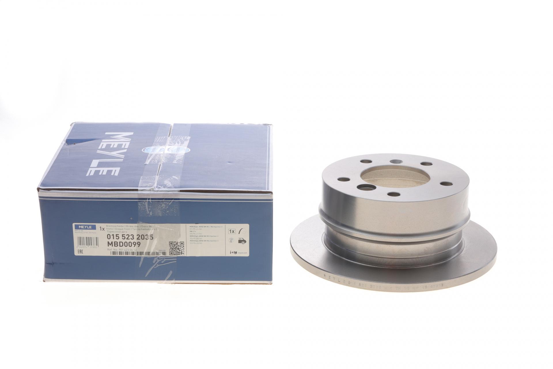 Диск гальмівний задній Meyle для Mercedes Sprinter 208-216 96- 258x12 мм (015 523 2035)