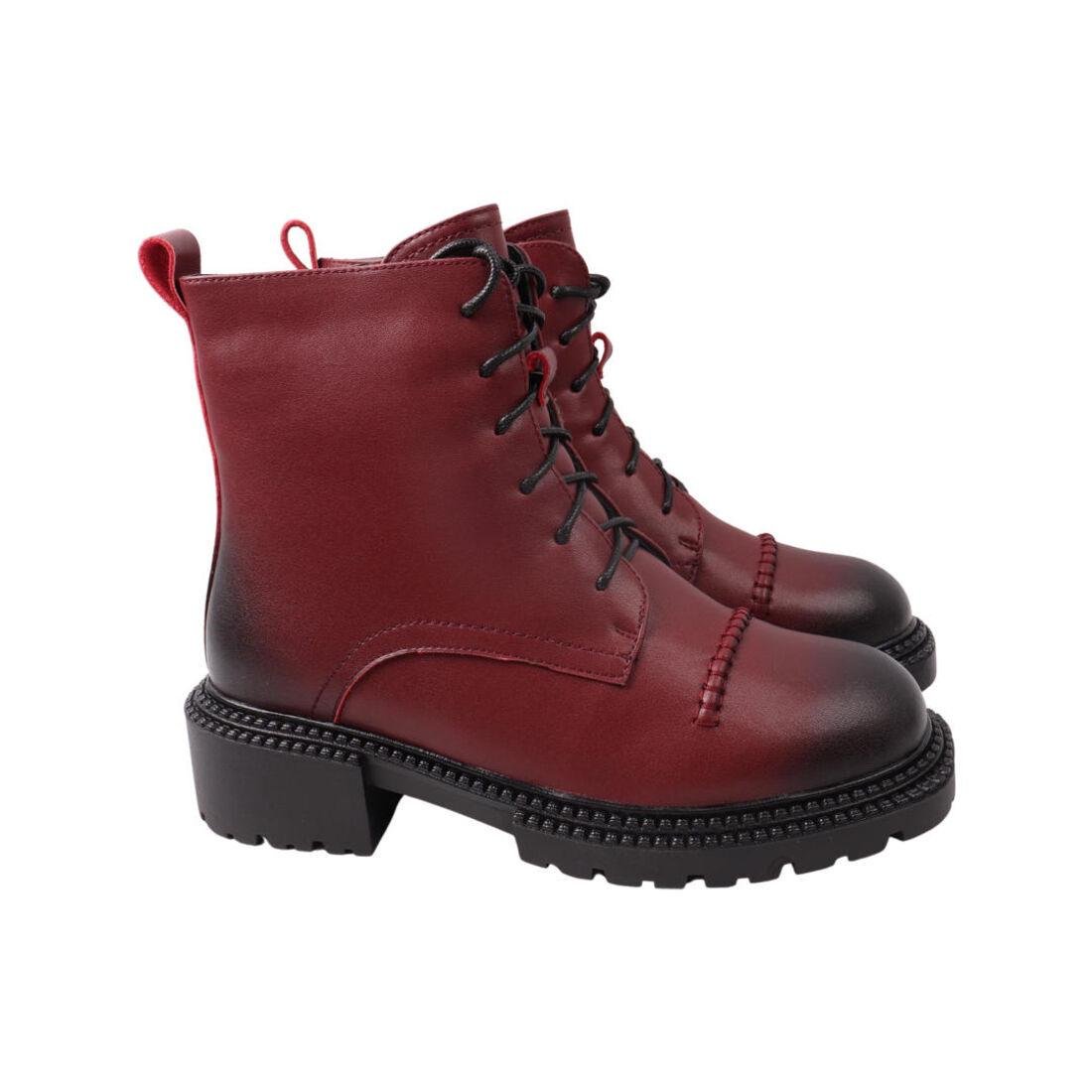 Черевики жіночі Nina Mosconni зі шкіри р. 40 Бордовий (23-22ZHC)