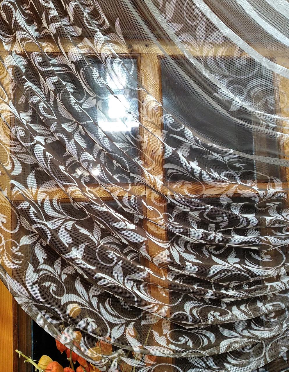 Занавеска Камелия Шоколадный/Амбре - фото 4 Занавеска Камелия Шоколадный/Амбре - фото 4