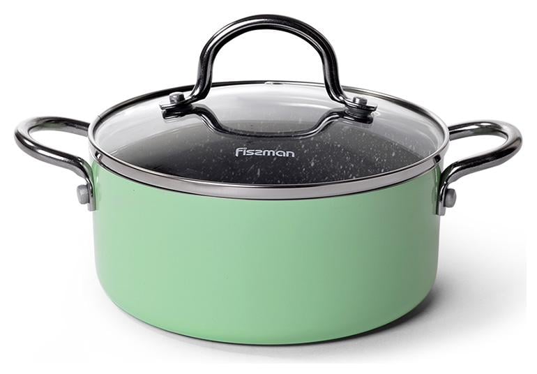 Кастрюля Fissman Mini Chef Green 1,3 л с антипригарным покрытием (FN-4237)