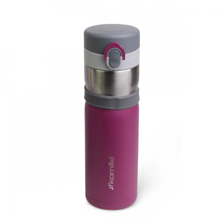 Термос-бутылка Kamille КМ-2014 из нержавеющей стали 400 мл Бордовый (1104284461)