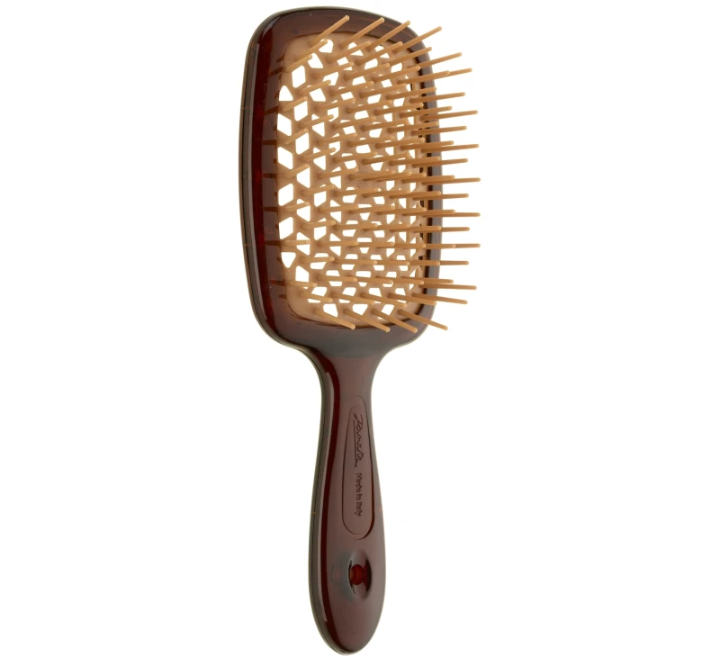 Щетка для волос JANEKE Superbrush Коричневый с бежевым