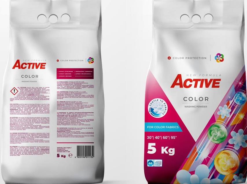 Пральний порошок Active Color 5 кг 68 циклів прання (15607) - фото 2 Пральний порошок Active Color 5 кг 68 циклів прання (15607) - фото 2